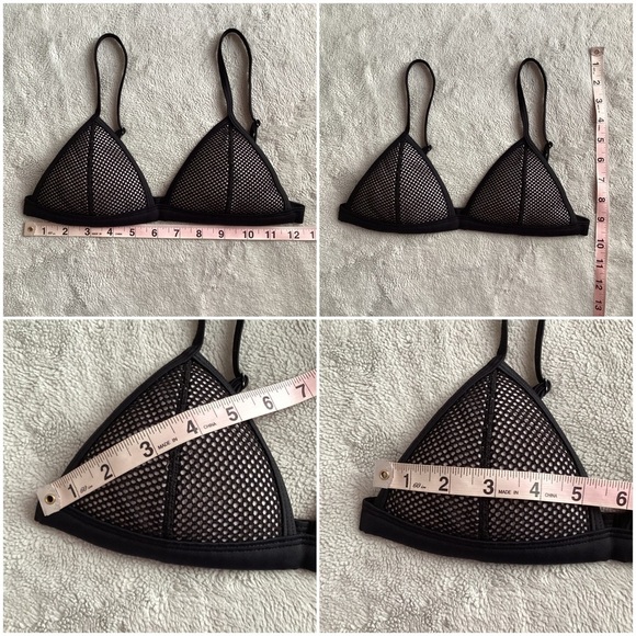 Triangl Ollie Neoprene Mesh Swimsuit Bikini Swim Top Black White Wanderlust XS - Picture 13 of 13